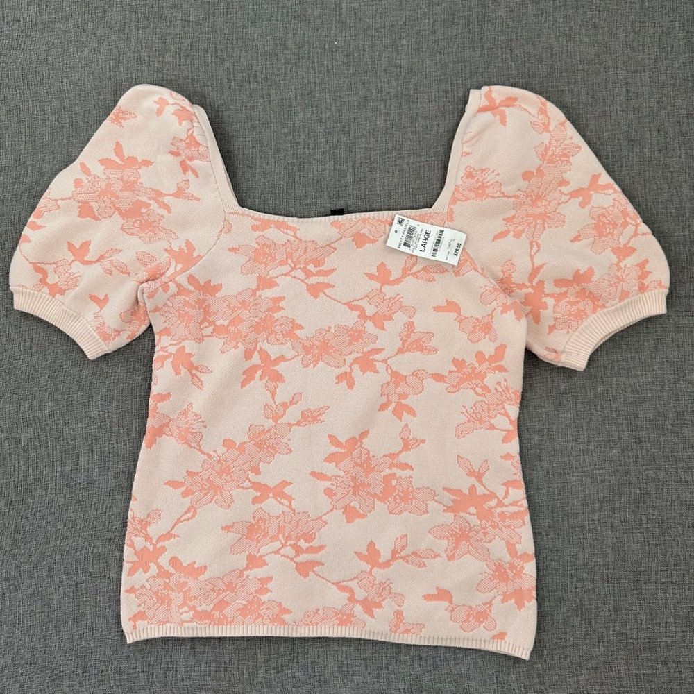 New! INC International Concepts Knit Top Thick Material Large Junior MSRP $79.50